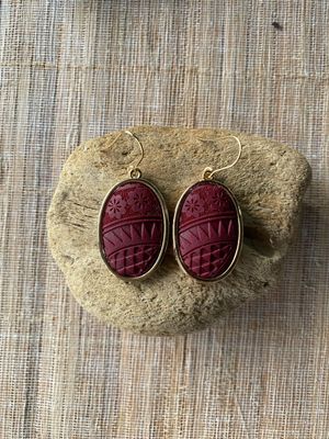 Pacifica Maroon &amp; Gold Ovals