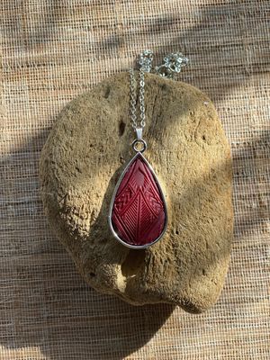 Pacifika Maroon and Silver Pendant