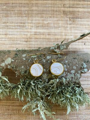 Koru Inspired Ivory And Gold Toned Minis