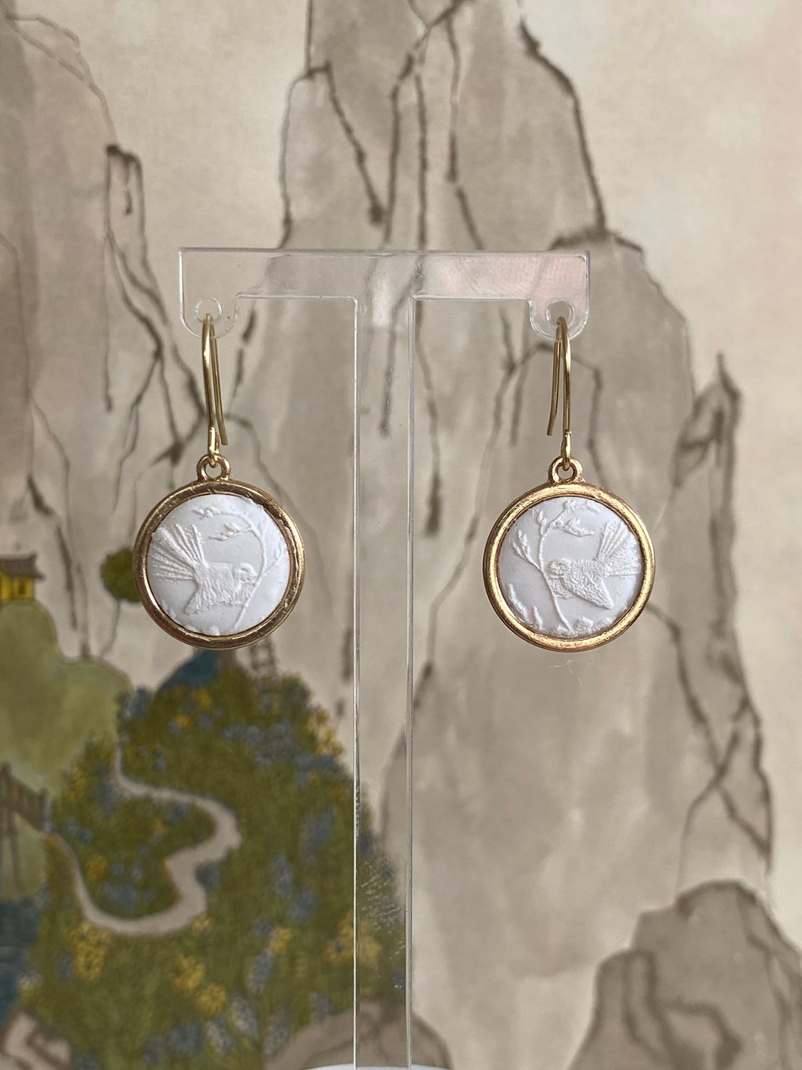 Piwakawaka Gold Toned Ivory Minis