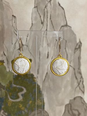 Piwakawaka Yellow Gold Toned Ivory Minis