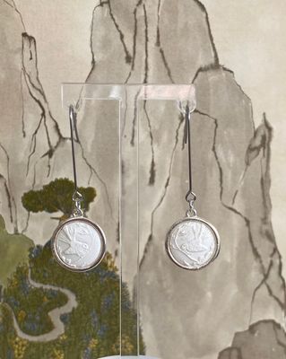 Piwakawaka Ivory and Silver Toned Long Minis