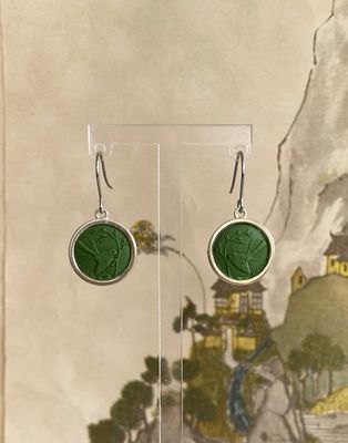 Piwakawaka Silver Toned Olive Minis