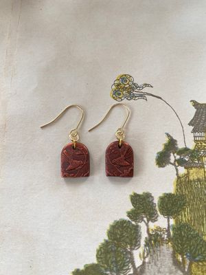 Piwakawaka Bronze Oval Minis - gold toned hooks