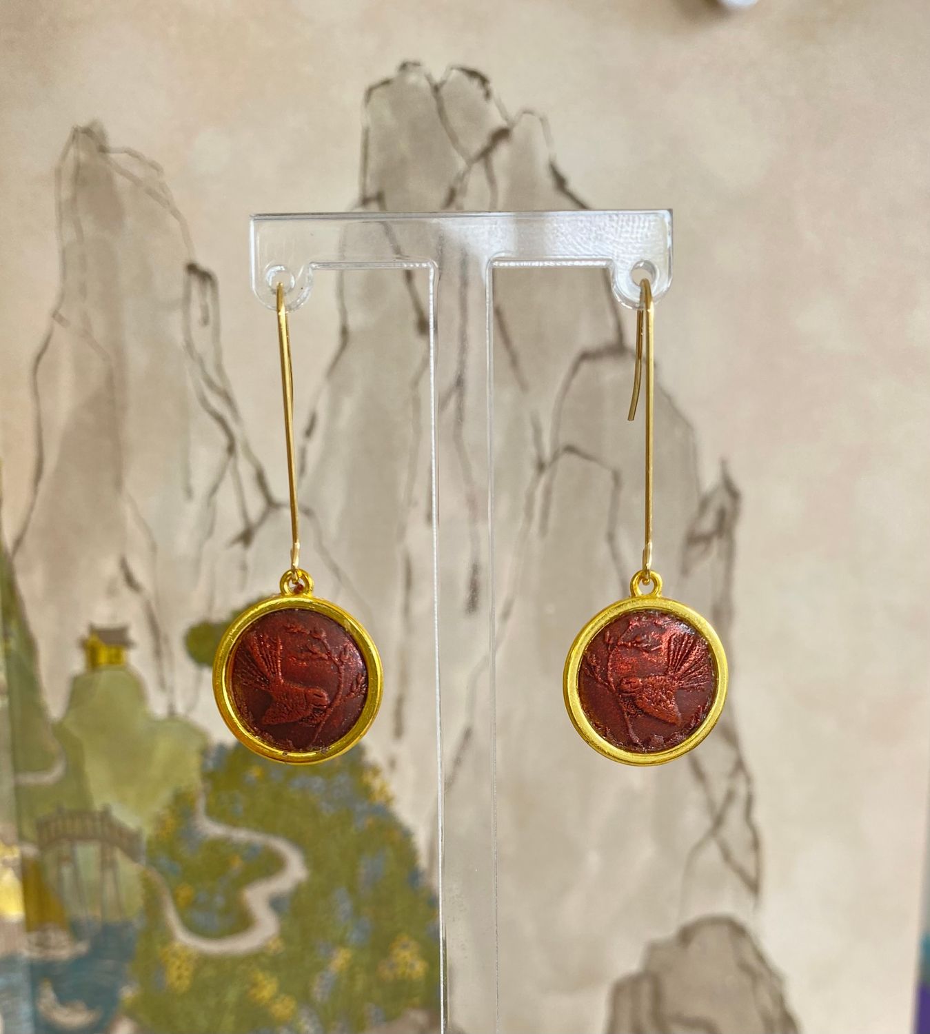 Piwakawaka Bronze Yellow Gold Toned Long Minis