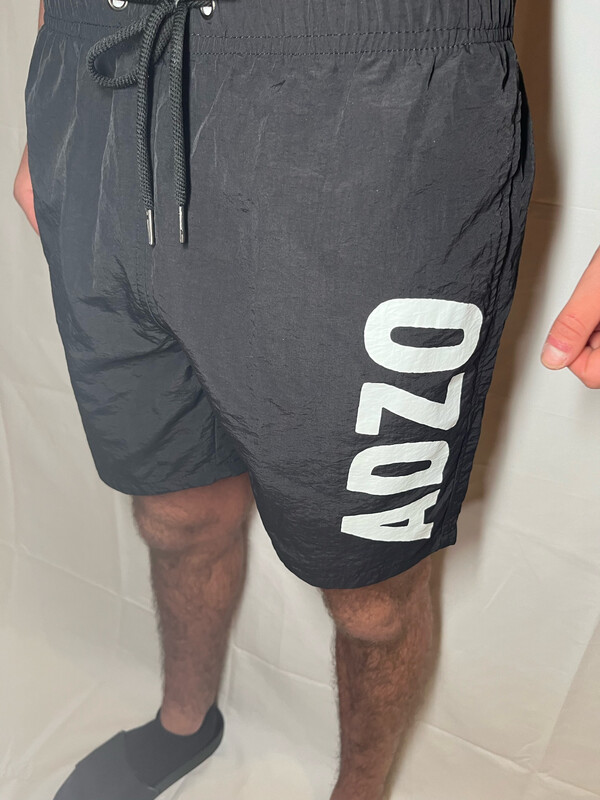 Black/White Swim Shorts