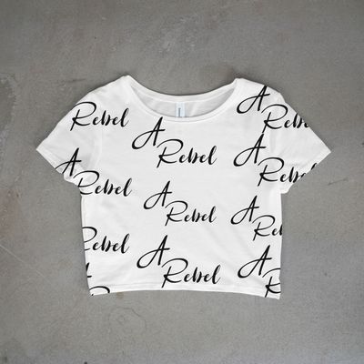 A Rebel Cursive Crop Top A Rebel Cursive Crop Top