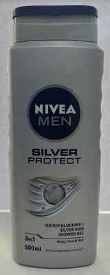 NIVEA MEN SHOWER GEL SILVER PROTECT   500ML