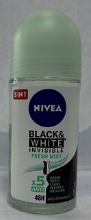 NIVEA ROLL-ON INVIS BLK &amp; WHT F/MIN   50ML