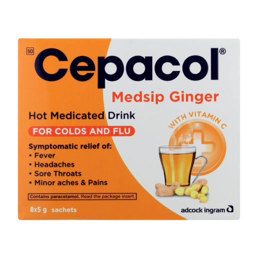 CEPACOL MEDSIPGINGER COLDS AND FLU SACHETS