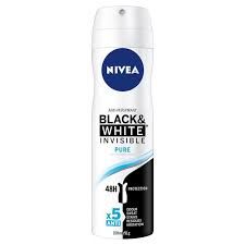 NIVEA DEO INVISI BLACK &amp; WHITE PURE SPRAY  150ML
