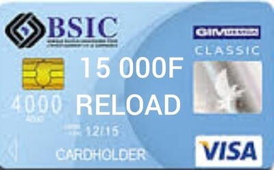 15 000F Visa Card Reload