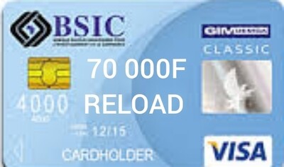 70 000F Visa Card Reload