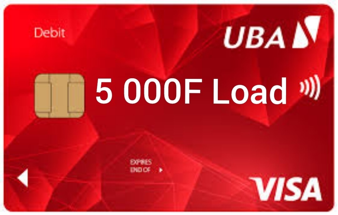 5 000F UBA visa card Reload