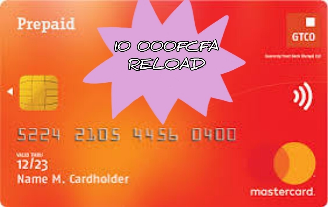 10 000F GTBank MasterCard Reload