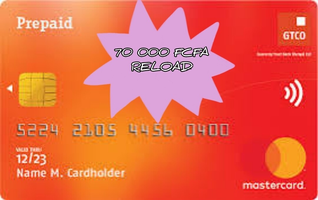 70 000F GTBank MasterCard Reload