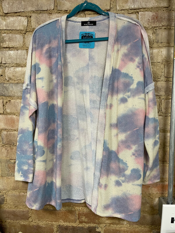 Blue/Pink Neon Tie Dye Cardigan