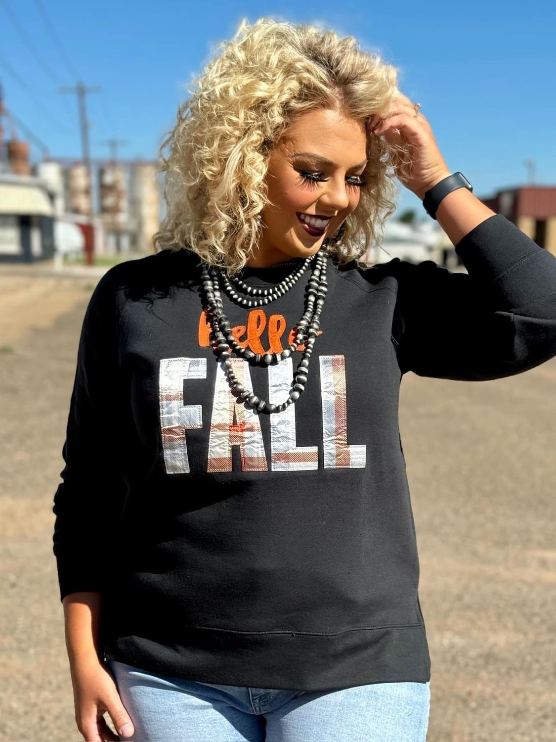 Hello Fall Applique Sweatshirt