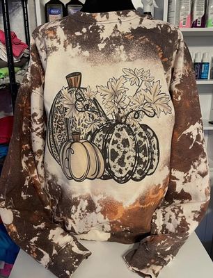 Thanksgiving Fall Pumpkin Cowhide Sweatshirt
