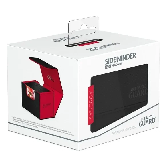 Synergy Sidewinder Xenoskin Deck Case 100+ - Black/Red - Ultimate Guard Deck Boxes