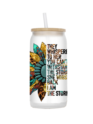 I AM THE STORM 16oz GLASS CUP