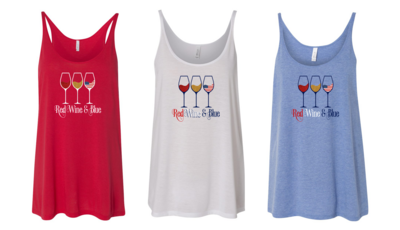 RED WINE & BLUE TANK TOP