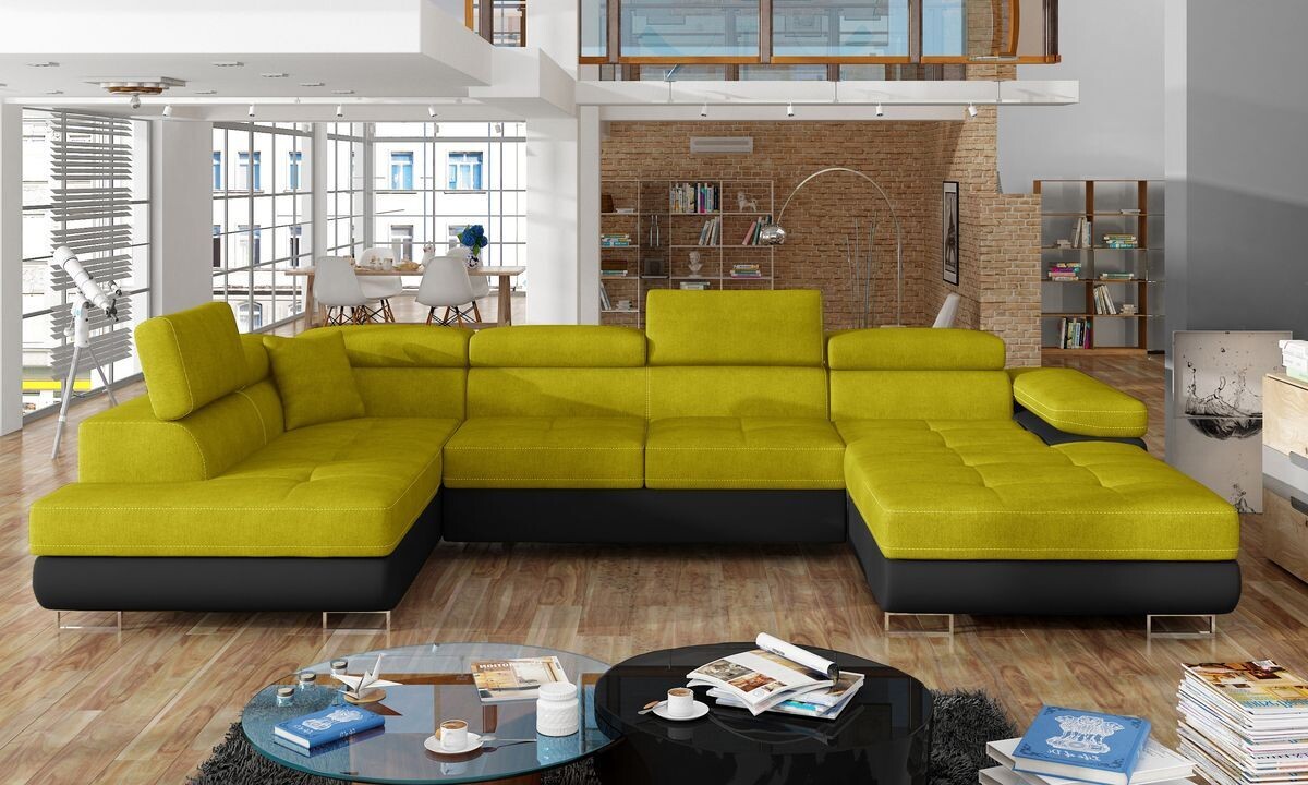 DreamCushion U shaped sofa bed with storage K11/S11