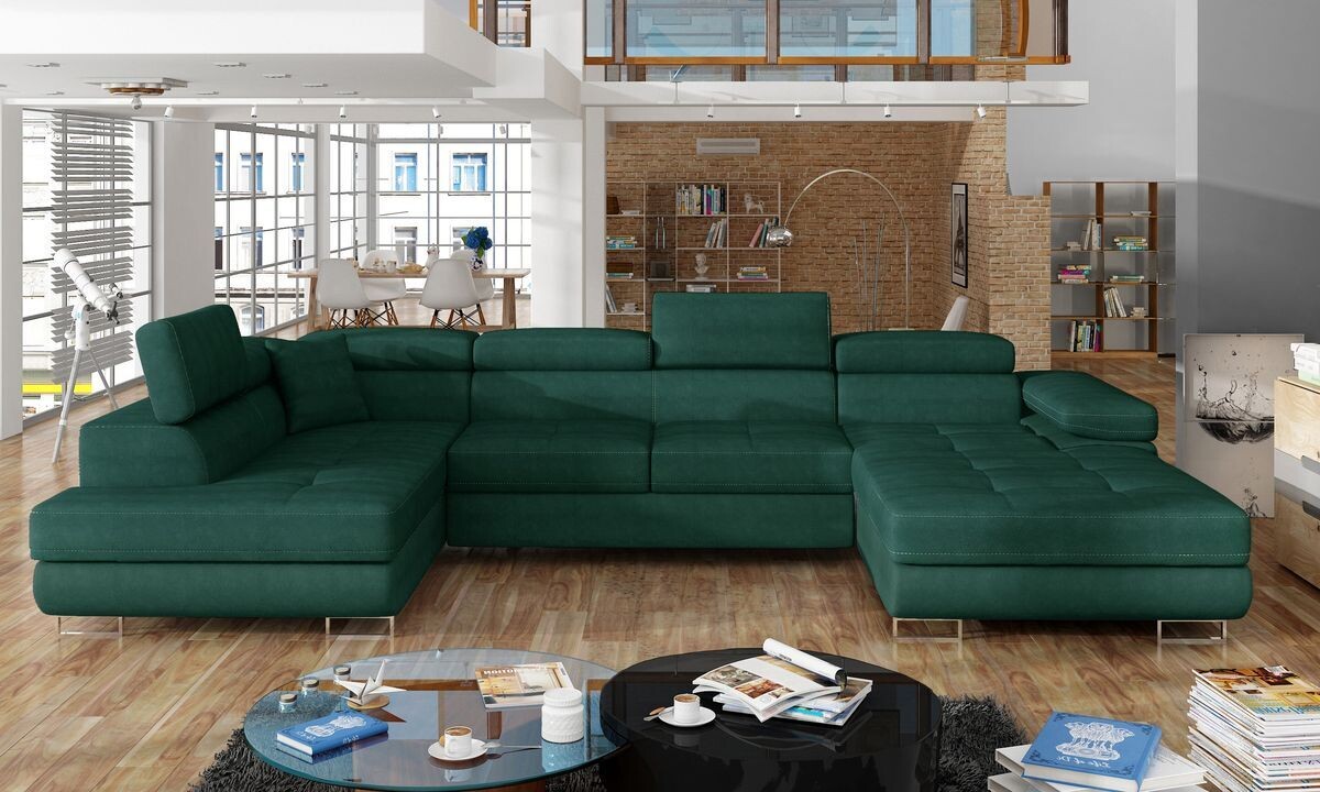 DreamCushion U shaped sofa bed with storage K19