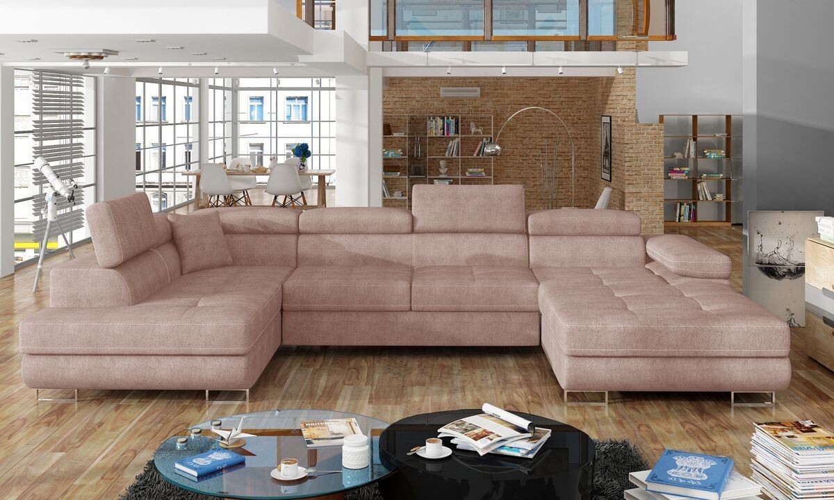 DreamCushion U shaped sofa bed with storage O91