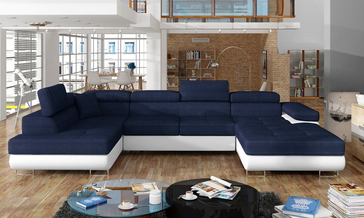DreamCushion U shaped sofa bed with storage K09/S17