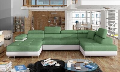 DreamCushion U shaped sofa bed with storage S34/S17