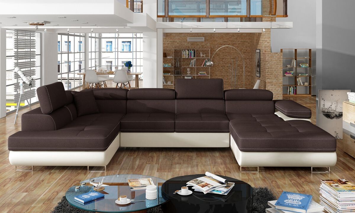 DreamCushion U shaped sofa bed with storage S26/S33