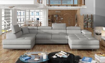DreamCushion U shaped sofa bed with storage C