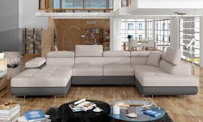 DreamCushion U shaped sofa bed with storage S83/S29