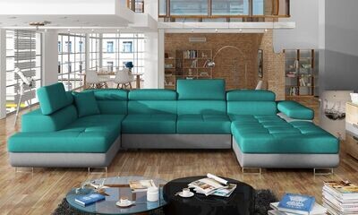 DreamCushion U shaped sofa bed with storage D85/D90