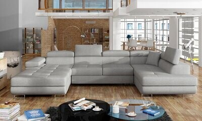 DreamCushion U shaped sofa bed with storage C