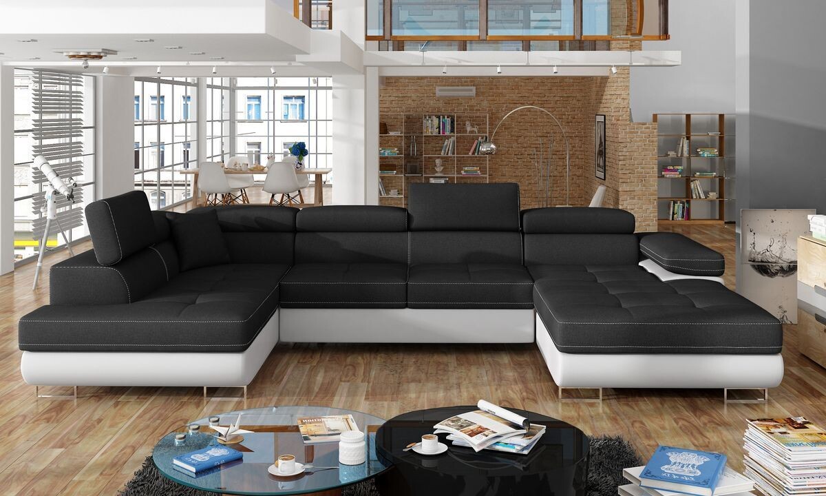 DreamCushion U shaped sofa bed with storage S14/S17