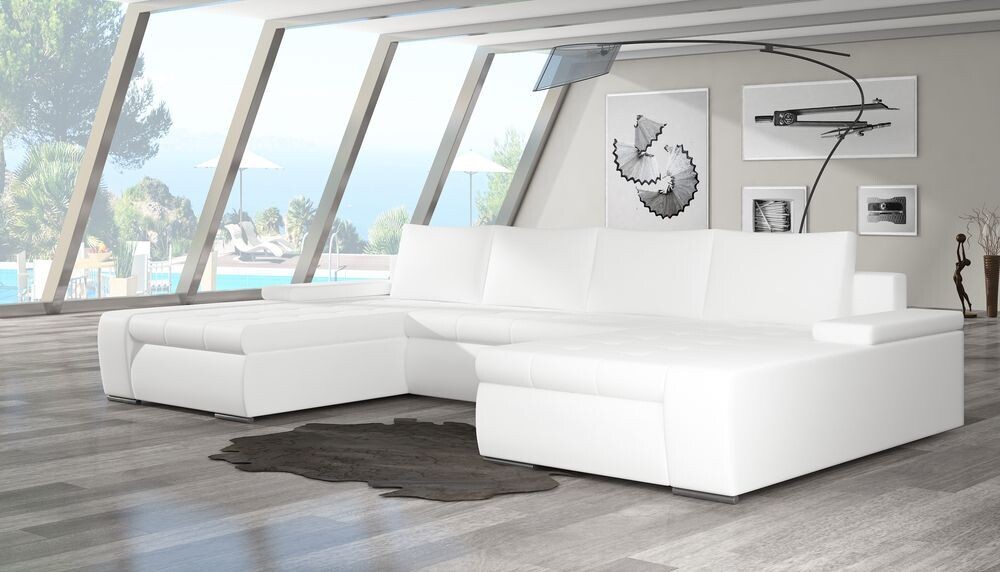 Leeds U shaped sofa bed with storage S17