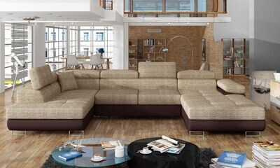 DreamCushion U shaped sofa bed with storage B03/S66