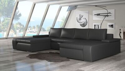 Leeds U shaped sofa bed with storage S11