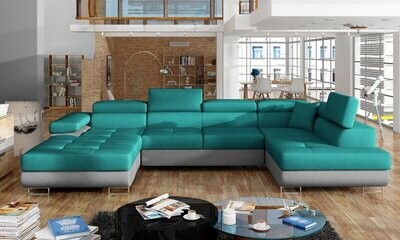 DreamCushion U shaped sofa bed with storage D85/D90