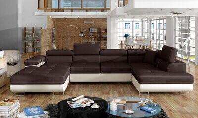 DreamCushion U shaped sofa bed with storage S26/S33