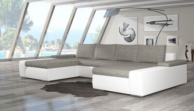 Leeds U shaped sofa bed with storage S17/B01