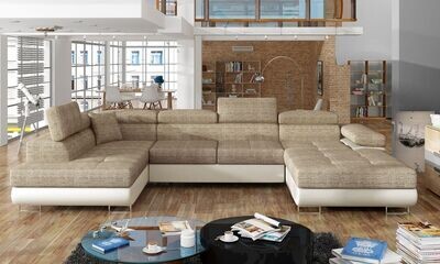 DreamCushion U shaped sofa bed with storage B03/S33