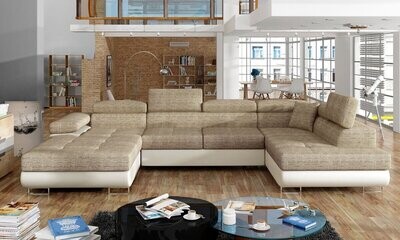 DreamCushion U shaped sofa bed with storage B03/S33