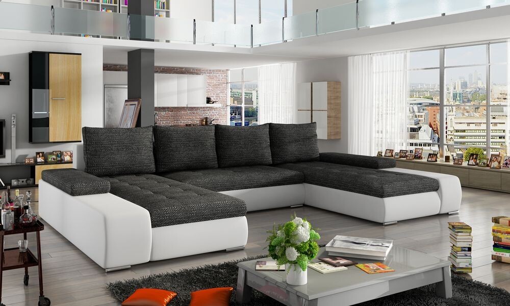 Leeds U shaped sofa bed with storage S17/B02