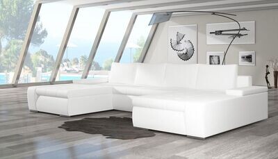 Leeds U shaped sofa bed with storage S17