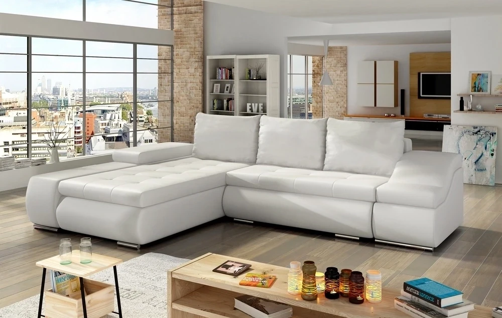 SleepSavvy Corner Sofa bed with Storage S17, Corner Side Facing Sofa: Left Corner