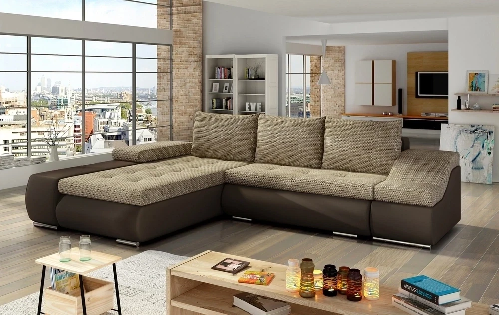 SleepSavvy Corner Sofa bed with Storage B03/S66, Corner Side Facing Sofa: Left Corner