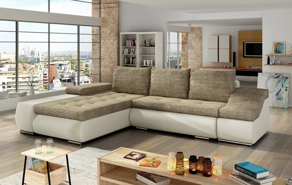 SleepSavvy Corner Sofa bed with Storage B03/S33, Corner Side Facing Sofa: Left Corner